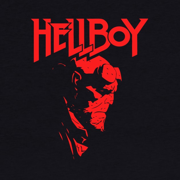 Hellboy Profile (Black Print) by Nerdology
